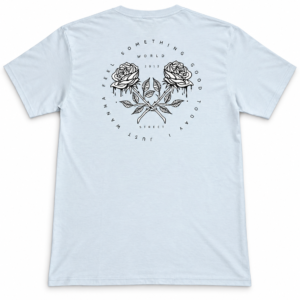 Playera World Street flores Color Azul Claro
