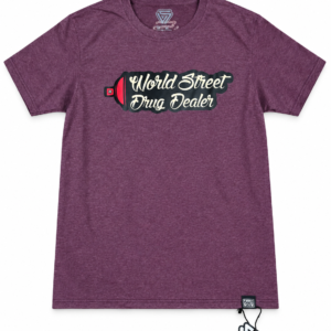 Playera World Street Drug Dealer Color Vino Jaspeado