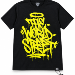 Playera World Street Graffiti Amarillo y Negro