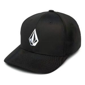 Gorra Volcom Full Stone Flexfit Negra con Logo Blanco S/M