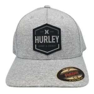 Gorra Hurley Flexfit Surf & Enjoy Gris Jaspeado