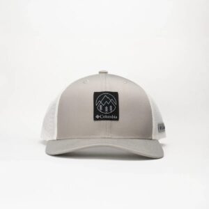Gorra Columbia Trucker Gris y Blanca