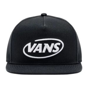 Gorra Vans Snapback Negra con Logo Ovalado Bordado